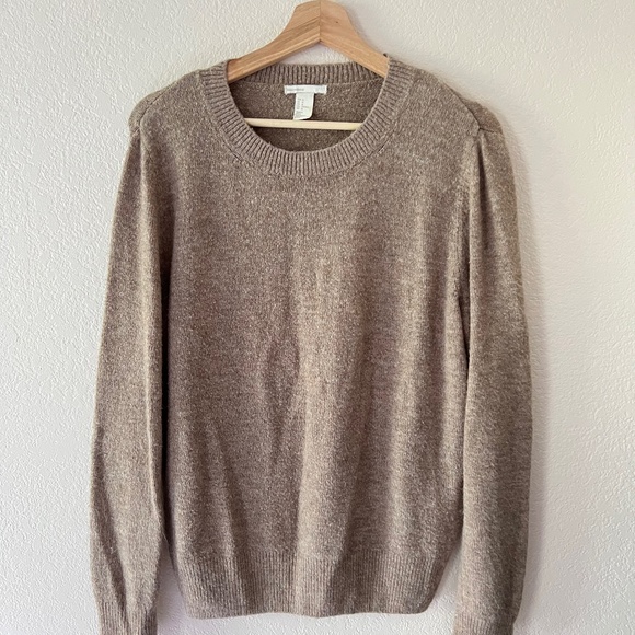 H&M Sweaters - *LAST CHANCE* Women’s H&M Crew-Neck Ribbed-Knit Sweater, light brown
